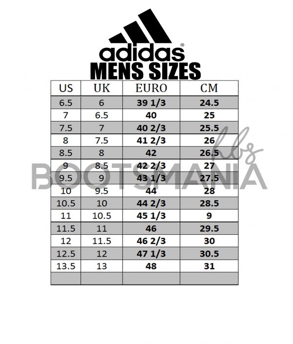 bootsmania size chart adidas – Bootsmania