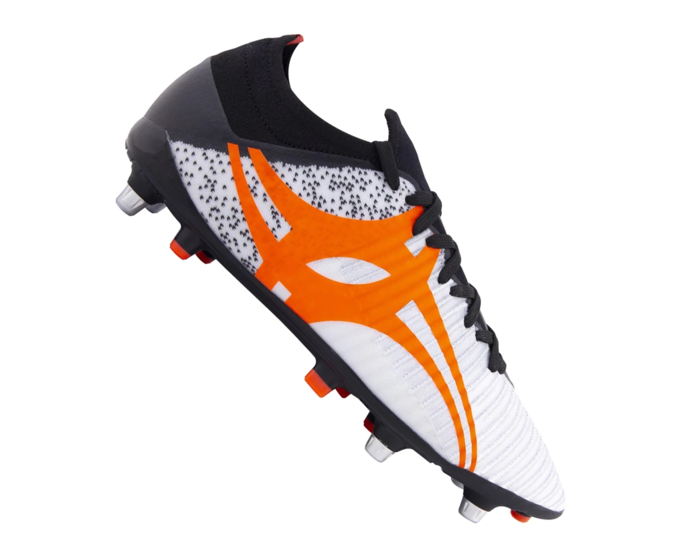 White New 2020 Gilbert Kaizen X2.1 Power 8 Stud Soft Ground Rugby Boots