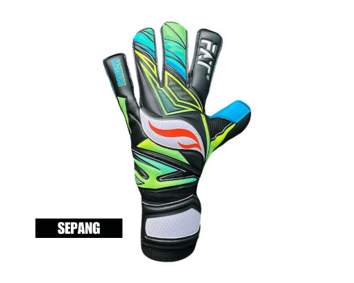 Fat Medius VG4 Cut Black/Green/Bule Glove - Size 10