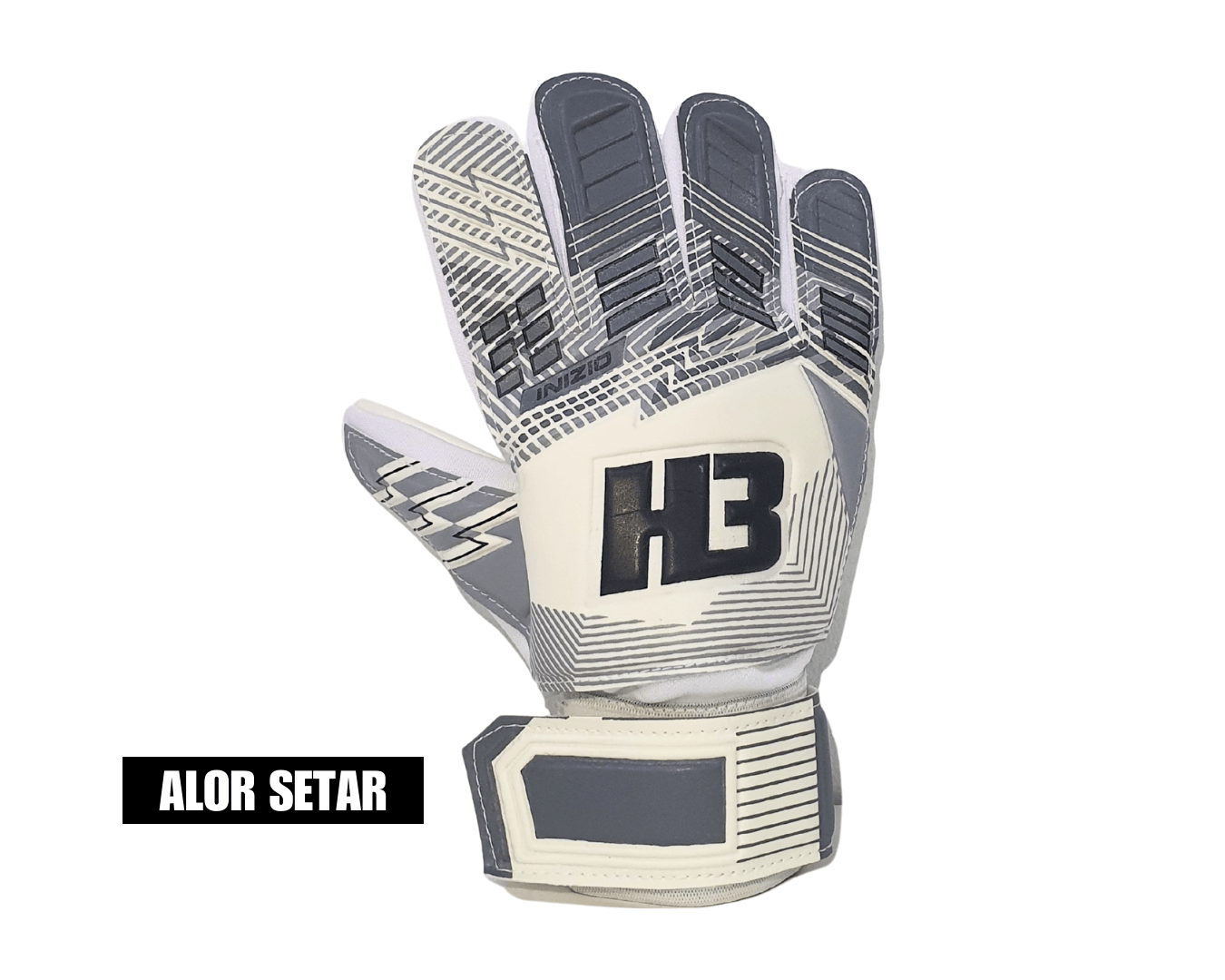 H3 Inizio White/Grey Glove - Size 5