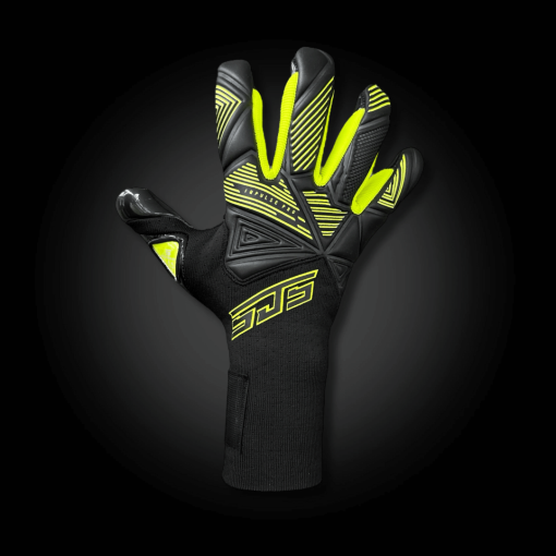 SJS Impulse Black/Neon Yellow Glove - Size 10 - Image 3