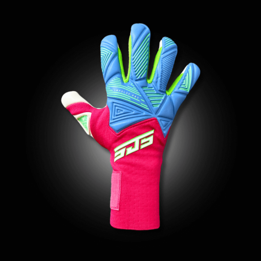 SJS Impulse Pink/Blue/Neon Green Glove - Size 10 - Image 3