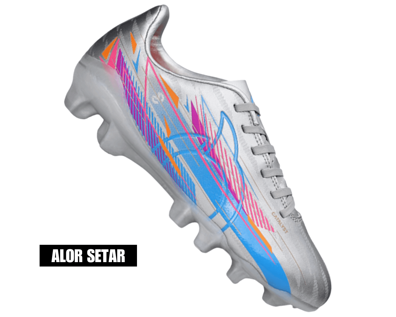 Ortuseight Catalyst Legion V6 FG Jr. Silver/Cyan/Magenta