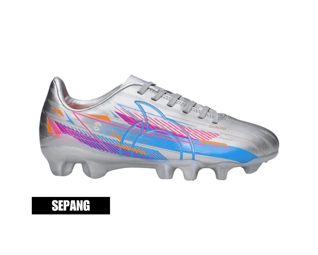 Ortuseight Catalyst Legion V6 FG Jr. Silver/Cyan/Magenta