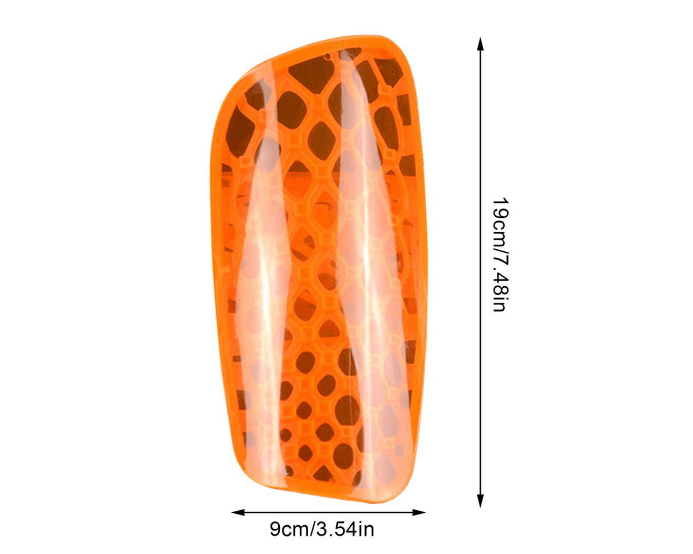 Shock Absorbing Shin Guards Orange - Size L - Image 2